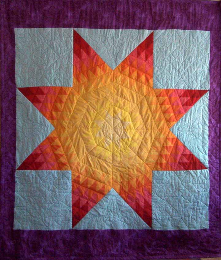 Full or Double Star Quilt - Click Image to Close