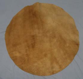 #7 Drum Kettle Skin, 16" Elk Hide - Click Image to Close