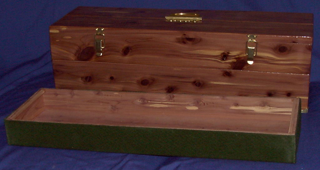 Double Height Cedar Box with Tray Double Height Cedar Box with Tray