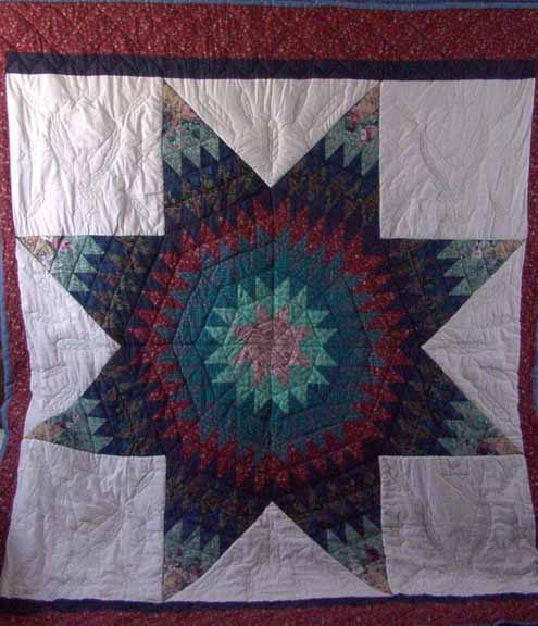 Queen Star Quilt - Click Image to Close