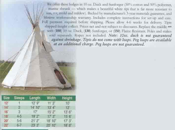 22 Foot Tipi Cover with Door and Liner - Click Image to Close